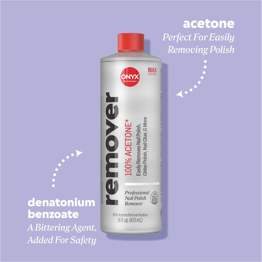 Professional Acetone Nail Polish Remover 16oz, 3-Pack - Fast & Effective