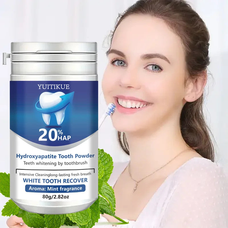 Enamel Repair Tooth Powder with Whitening Hydroxyapatite Deep Cleaning Fresh Breath