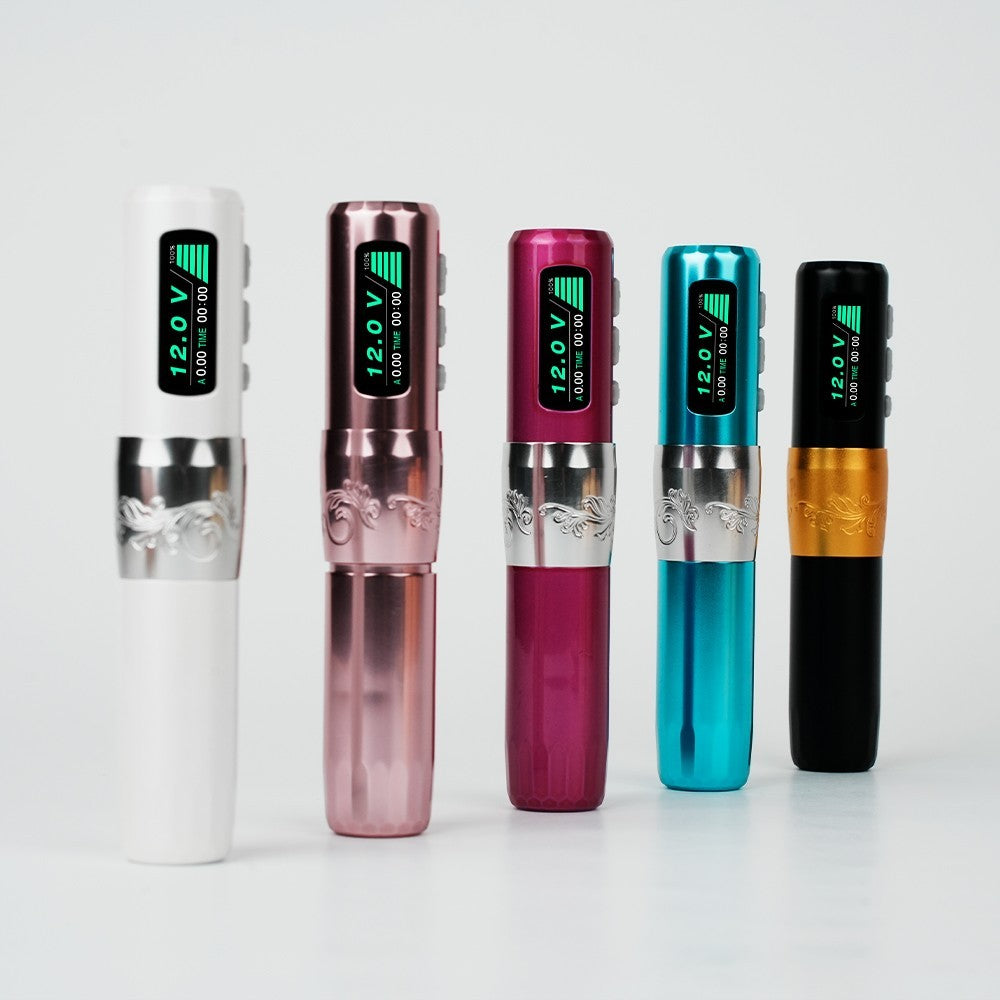 Wireless Tattoo Pen Machine – Dual Battery Rotary PMU for Lining Shading