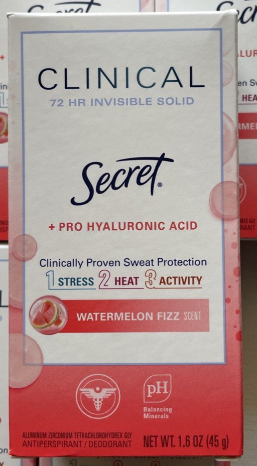 Watermelon Scent 72HR Invisible Solid Deodorant Pack of 5 - Clinical Strength