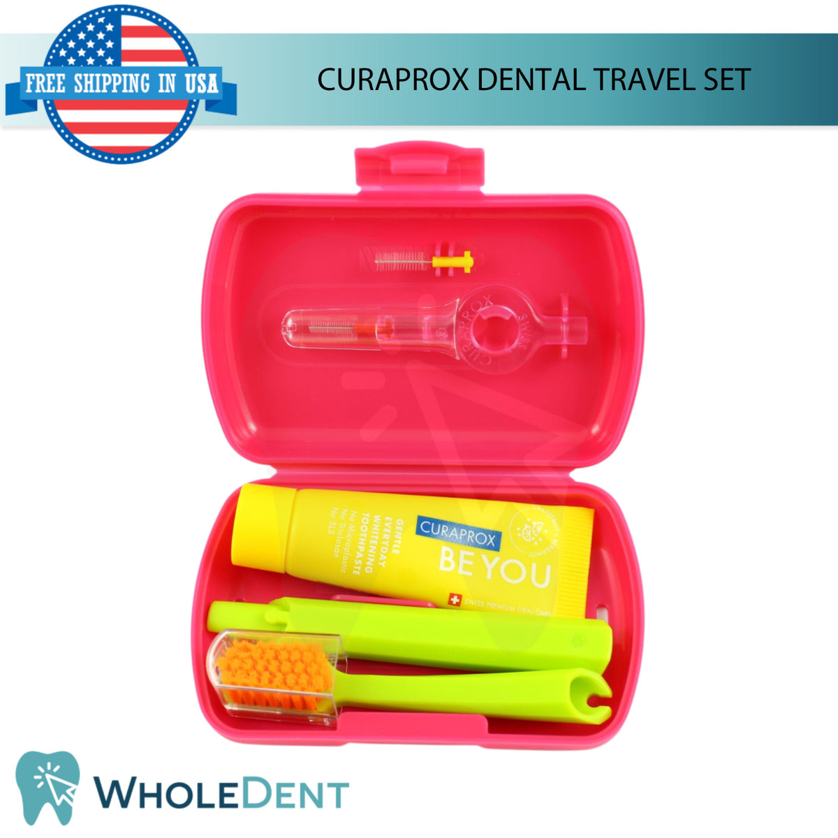Travel Oral Hygiene Kit with Toothbrush and Interdental Brushes - Compact & Refillable