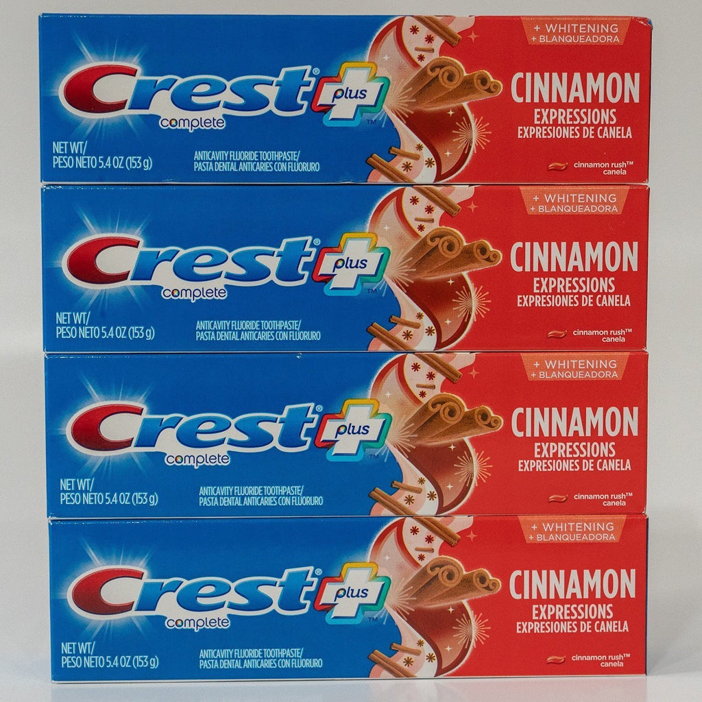 Crest Plus Complete Whitening Cinnamon Rush Toothpaste 4 Pack - 5.4 oz
