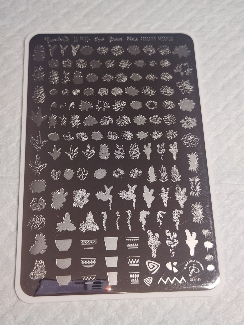 Clear Jelly Stamper Nail Stamping Plate CJS H-123 for Nail Art