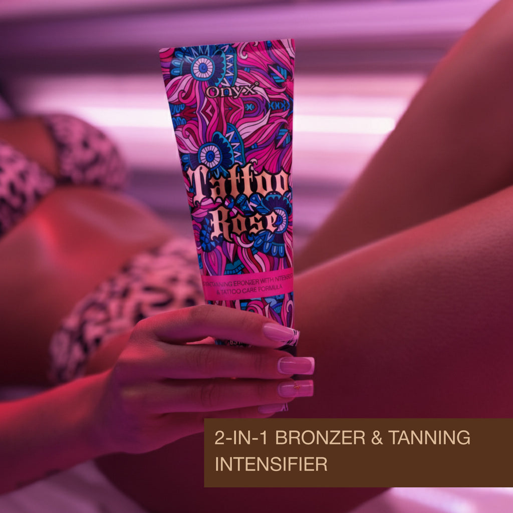 Onyx Tattoo Rose Tanning Lotion with Bronzer & Accelerator - 8.5 fl oz