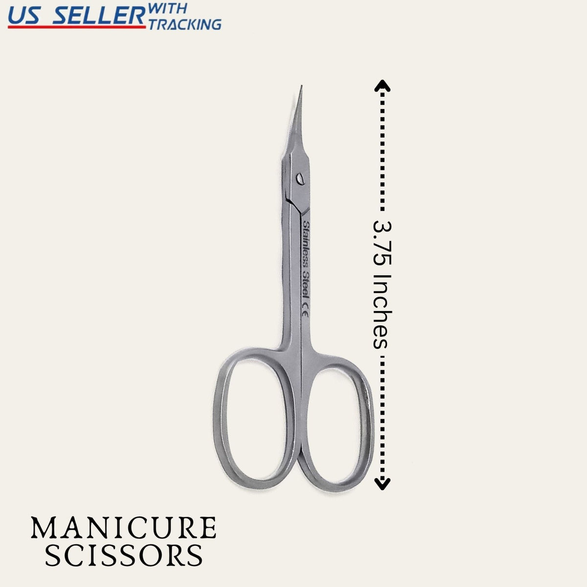 Professional Nail & Cuticle Scissors Set of Three - Manicure Grooming Tools
