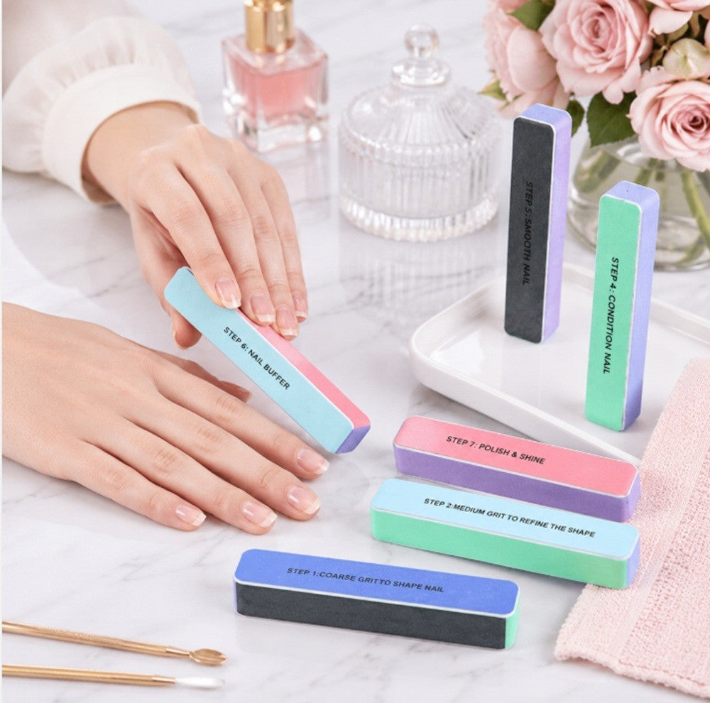 7-in-1 Nail File Buffer Set for Manicure Pedicure - 6 Pack