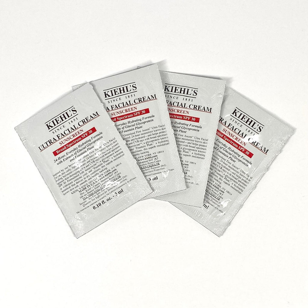 Kiehl's SPF 30 Facial Sunscreen Sample Lot - Travel & Skincare