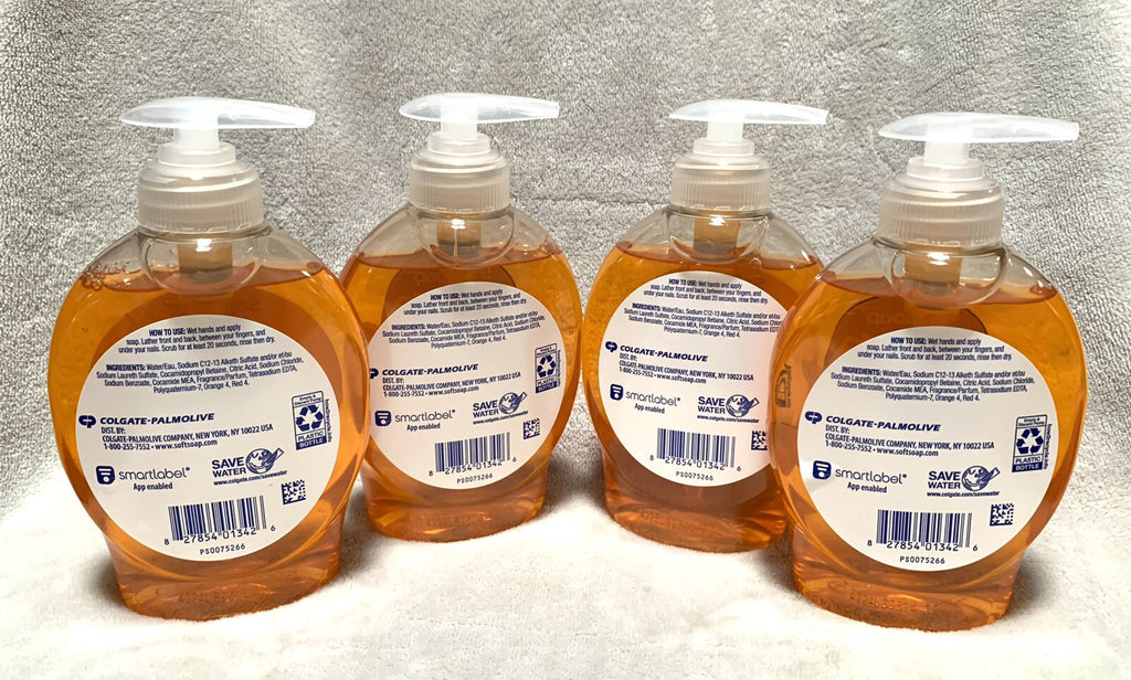 Lot of 4 Halloween Themed Liquid Hand Soap Pump Bottles - Pumpkin Scent