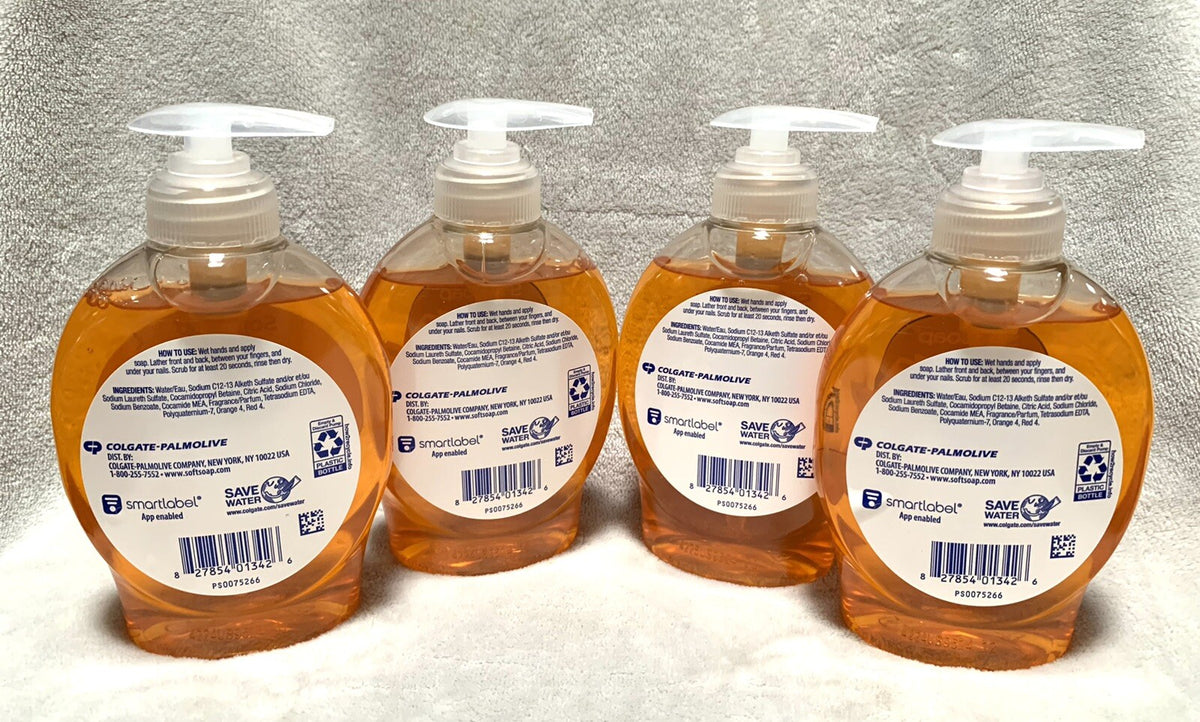 Lot of 4 Halloween Themed Liquid Hand Soap Pump Bottles - Pumpkin Scent