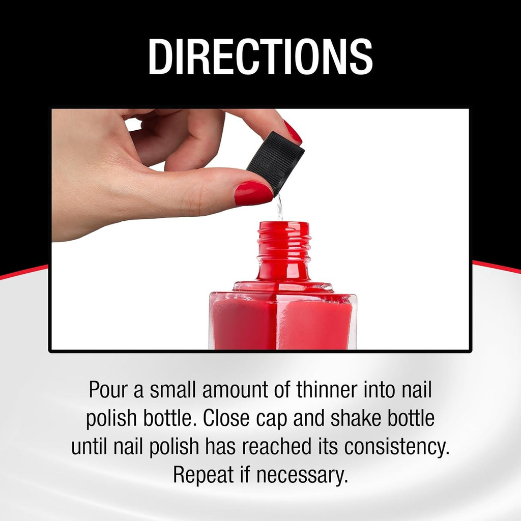 Nail Polish Thinner 118ml - Keeps Polish Bright & Consistent, 2 Pack