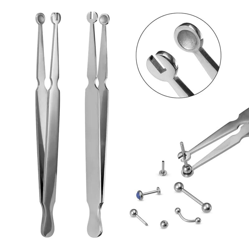 Piercing Barbell Clamps 4.5" - Piercing Forceps Pliers
