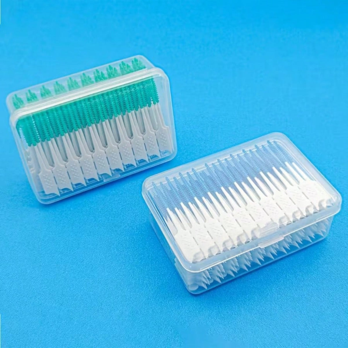 Interdental Silicone Brush Picks for Oral Care - Soft Bristles, Disposable, 200pcs