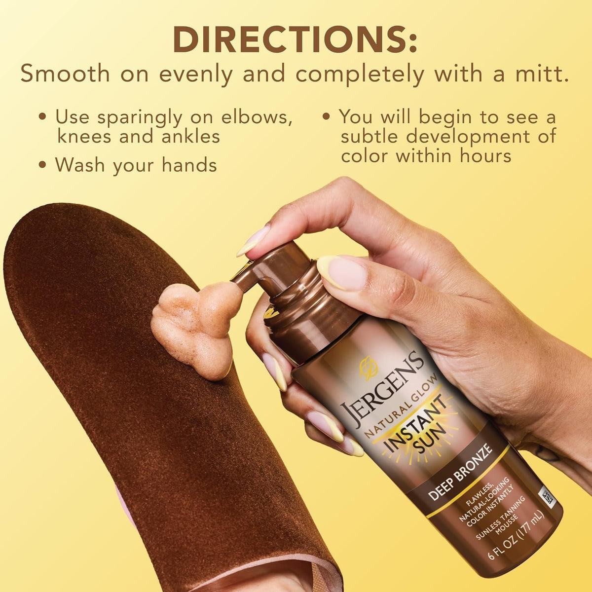 Natural Glow Self Tanner Mousse - Instant Color, Lightweight & Buildable