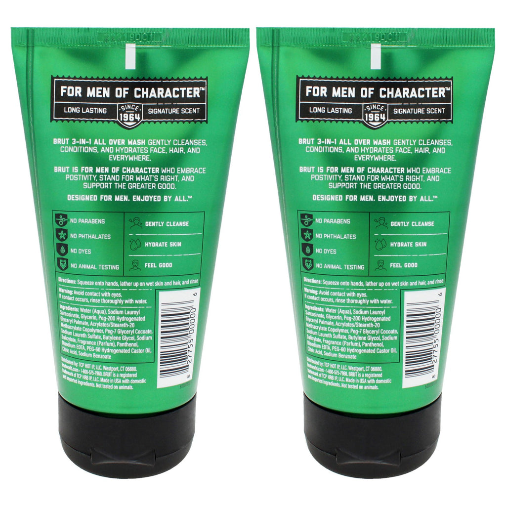 Men's 3-in-1 Body Wash & Shower Gel - Fresh Citrus Scent - Pack of 2