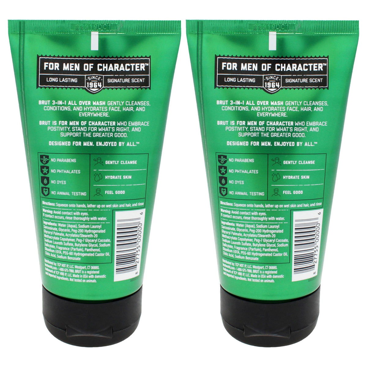 Men's 3-in-1 Body Wash & Shower Gel - Fresh Citrus Scent - Pack of 2