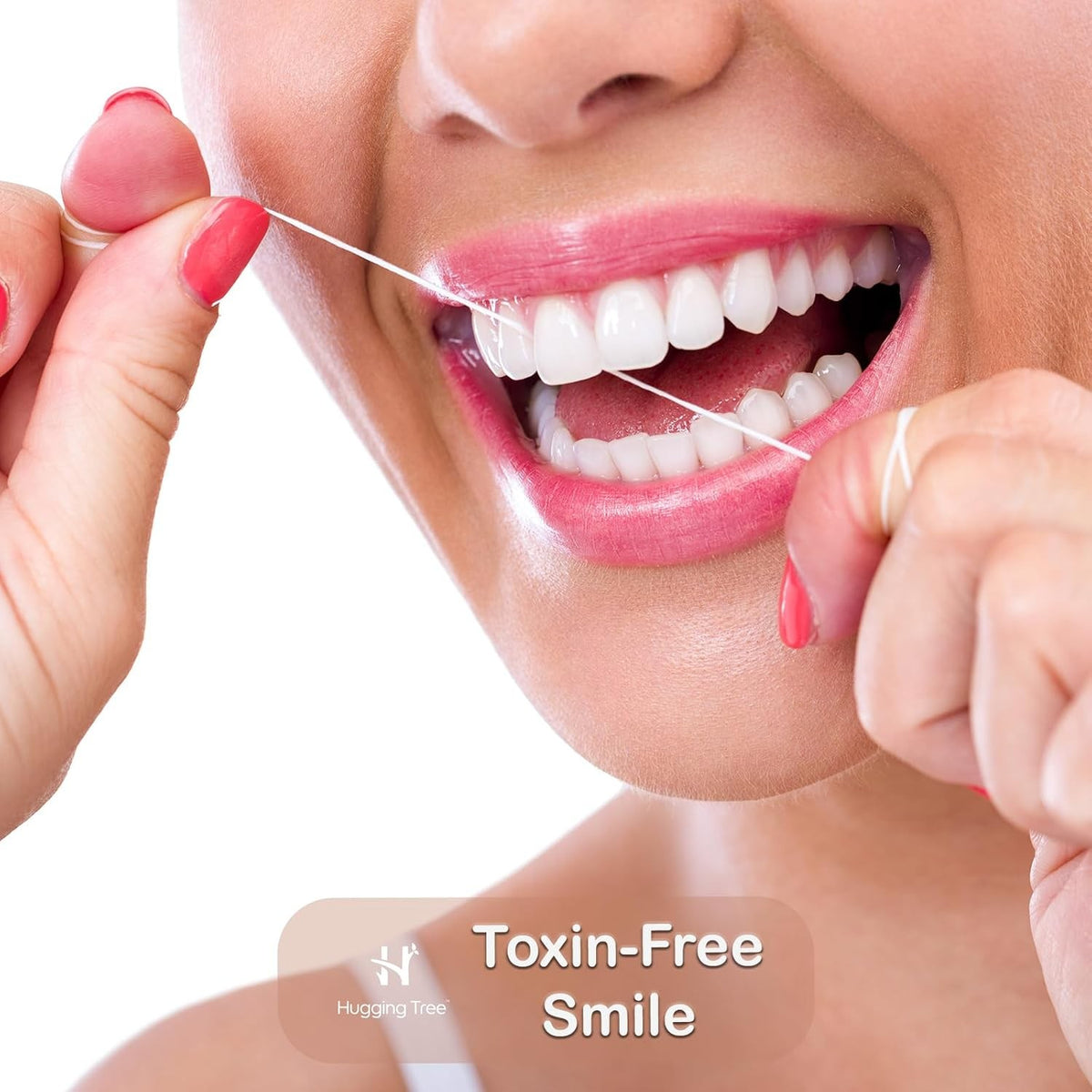 Natural Silk Dental Floss with Reusable Glass Dispenser - Eco-Friendly, Biodegradable, Zero Waste