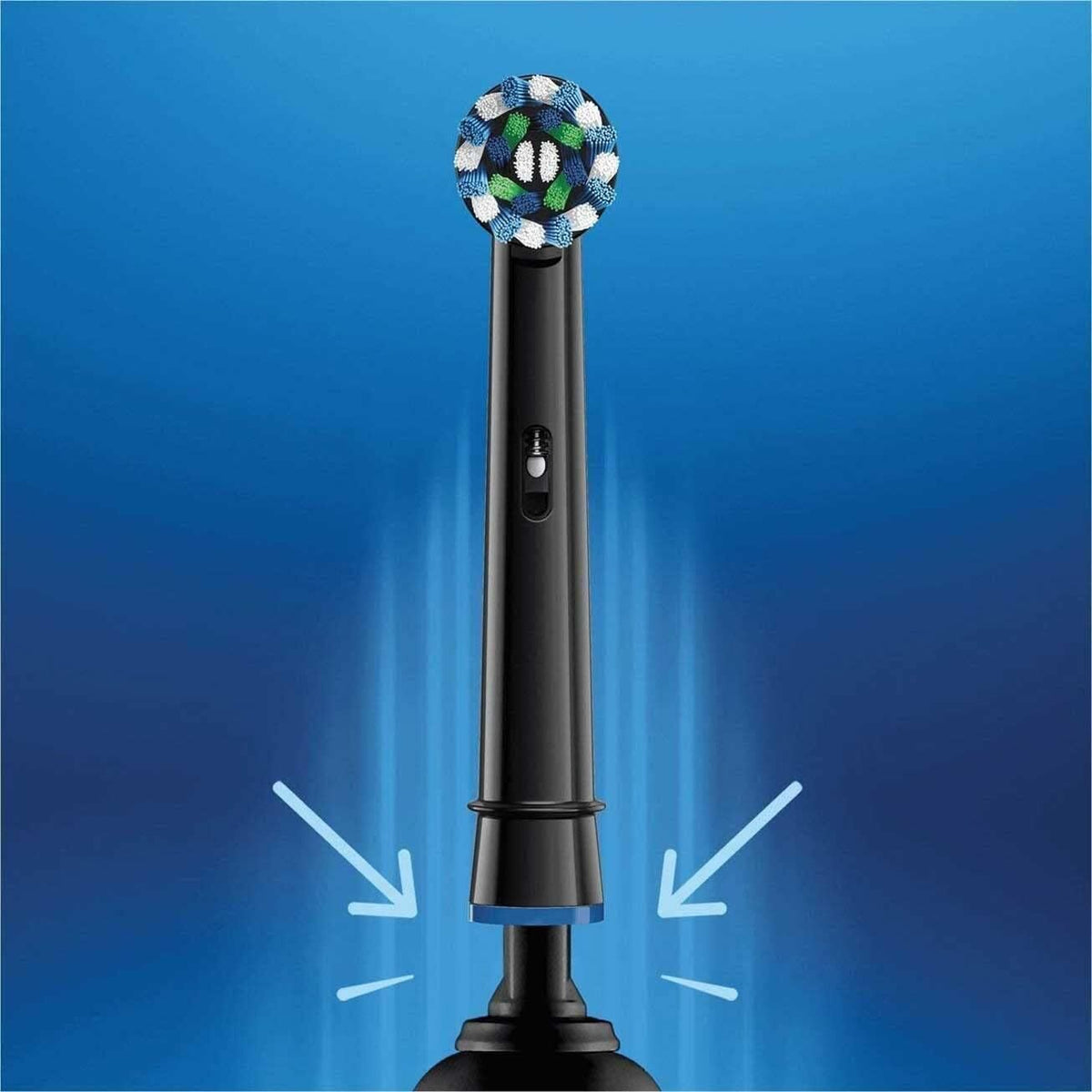 Electric Toothbrush Replacement Heads Black 8 Count - Compatible with Oral-B