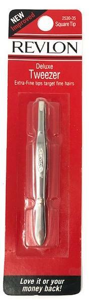 Deluxe Fine Tip Tweezers with Long Handles for Precision Hair Removal - Revlon