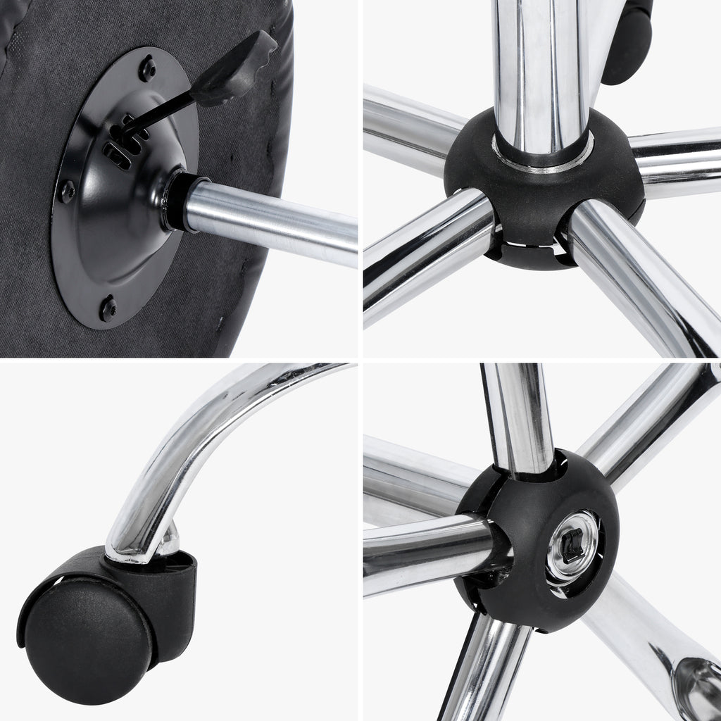 Adjustable Hydraulic Salon Stool with Thick Seat Cushion for Spa & Barbershops