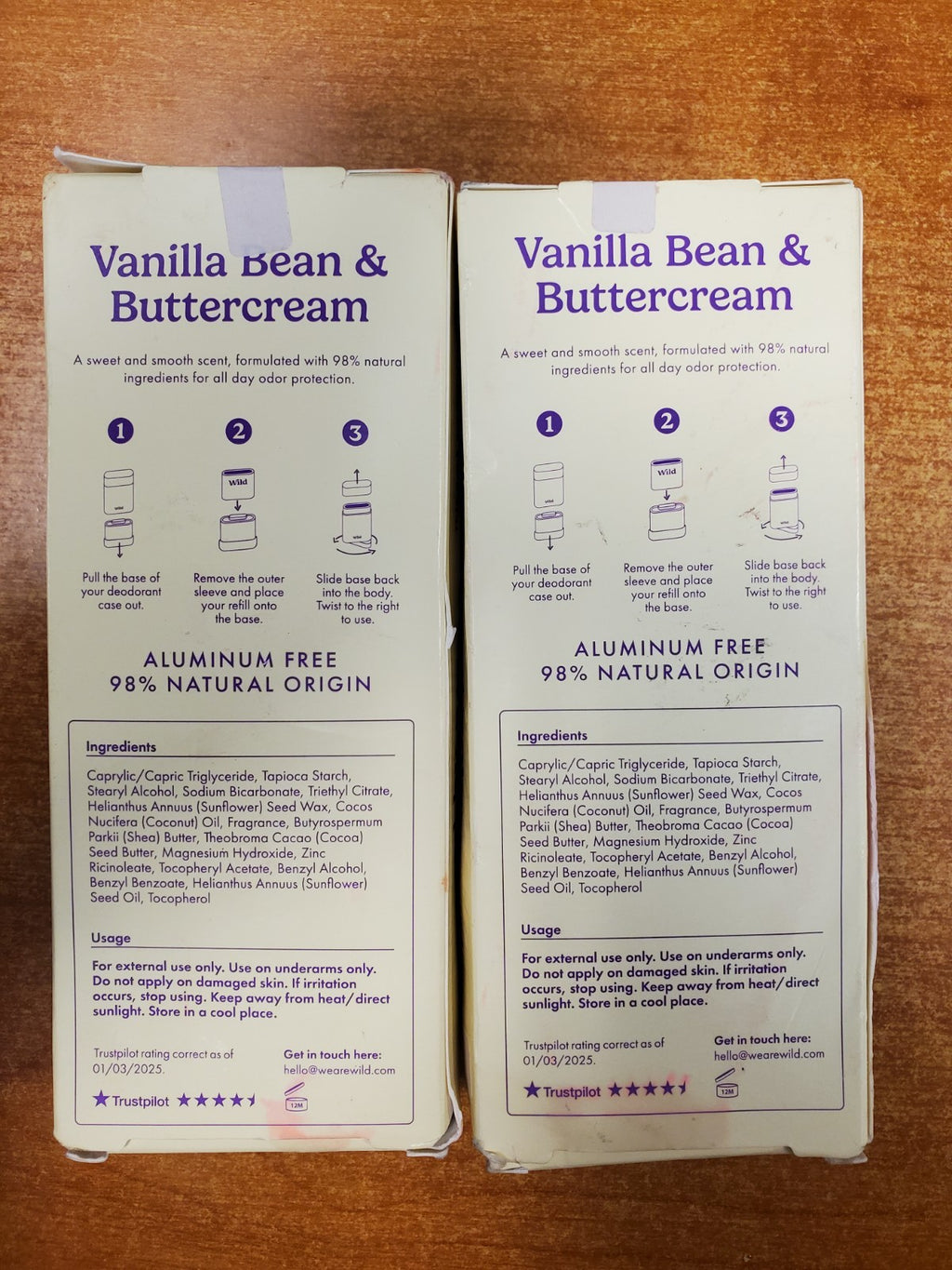 Refillable Deodorant Kit with Vanilla Bean & Buttercream - Natural & Aluminum-Free