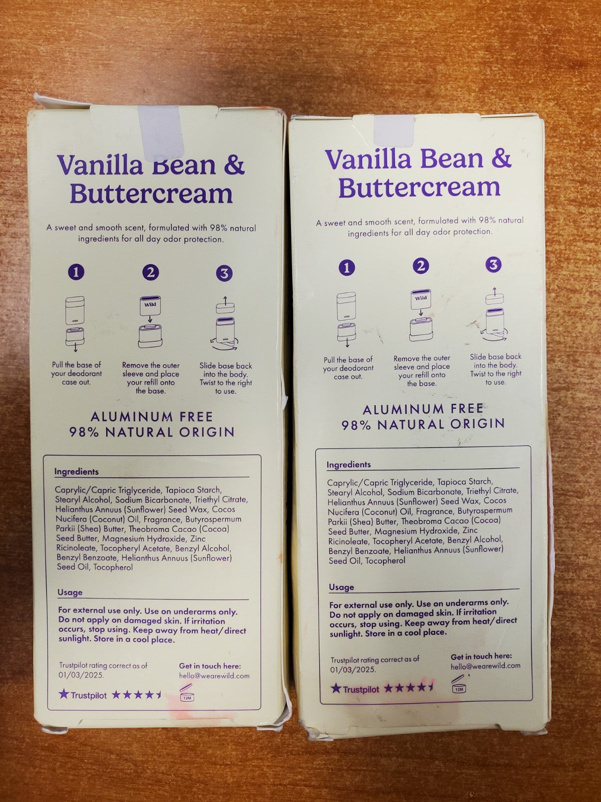 Refillable Deodorant Kit with Vanilla Bean & Buttercream - Natural & Aluminum-Free