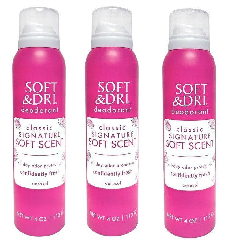Soft & Dri Classic Soft Scent Deodorant 4oz - 3 Pack - All-Day Odor Protection