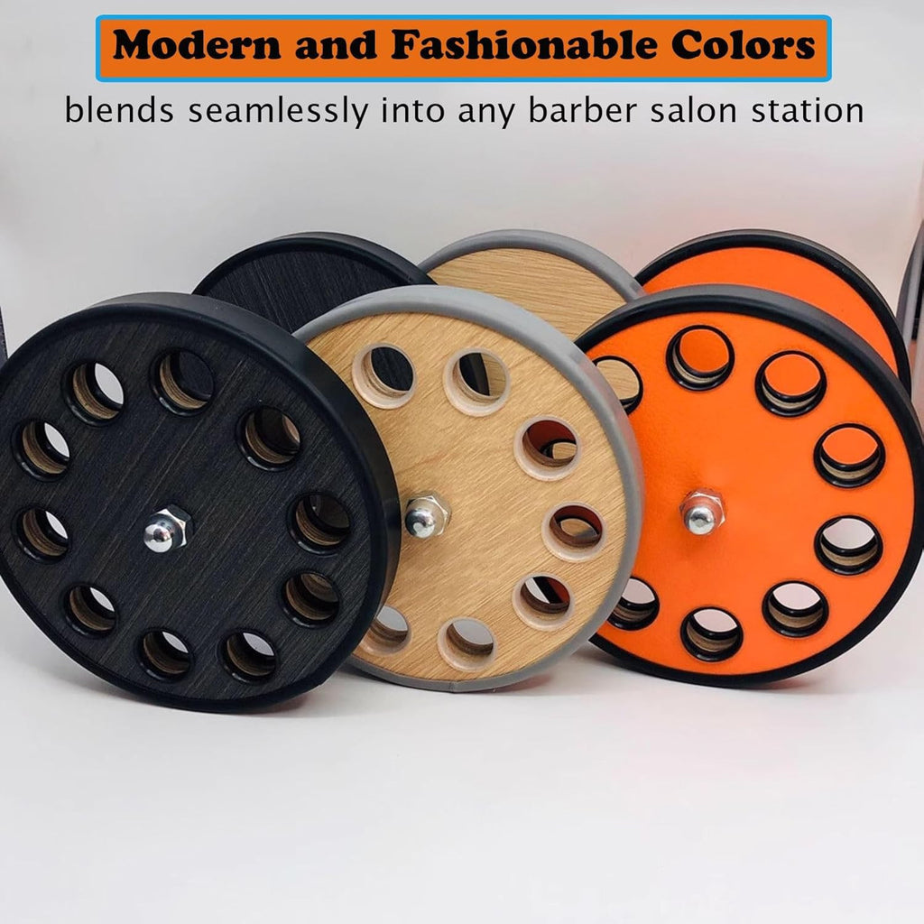 Rotating Wooden Hair Scissors Holder for Salon & Barbershop