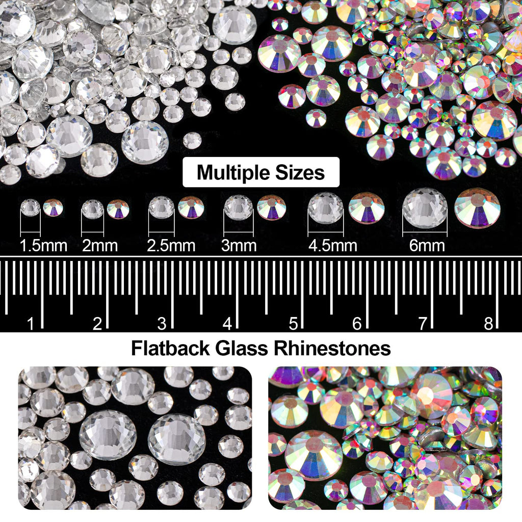 Colorful Face Gems Kit with Crystals & Rhinestones for Makeup & Nail Art