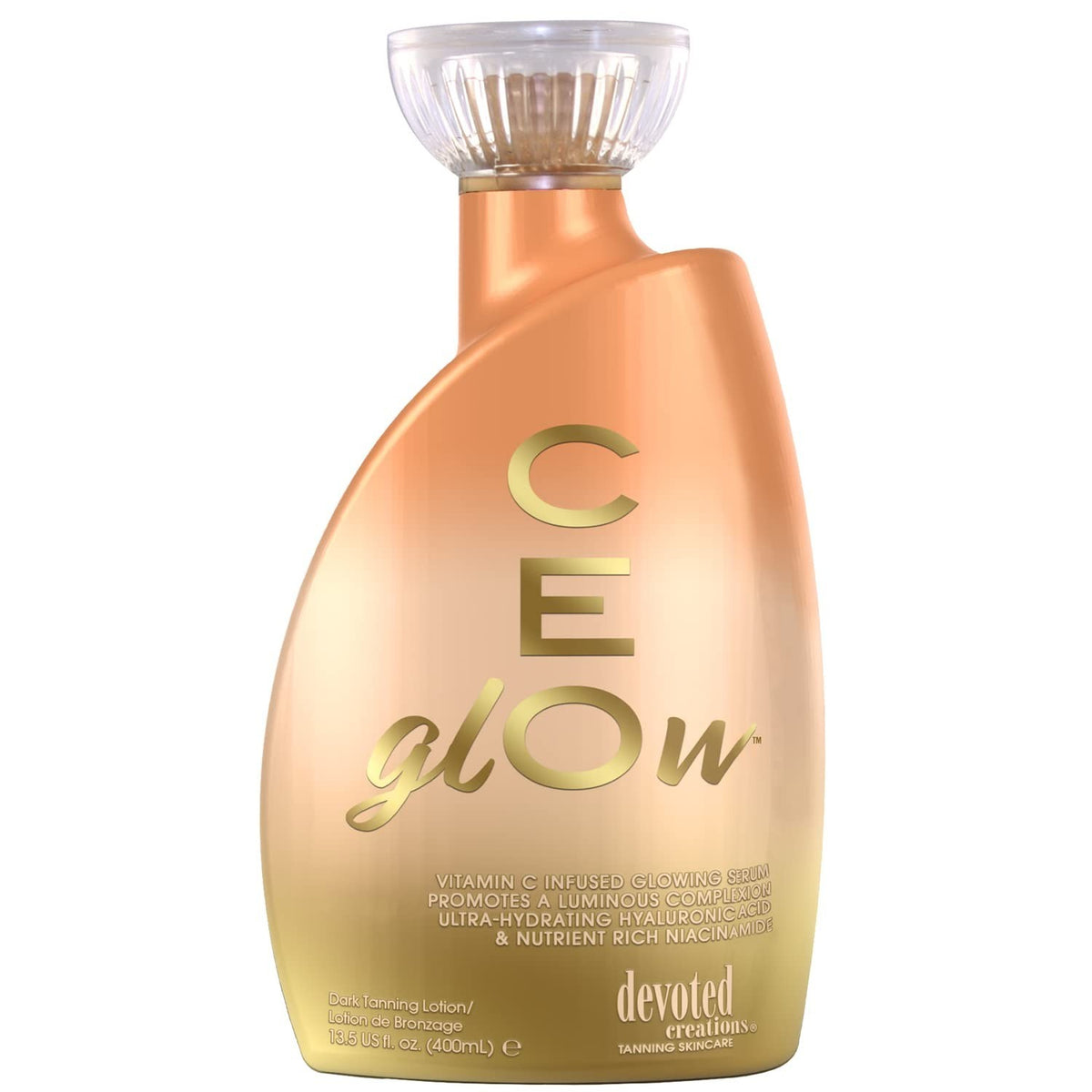 Dark Tanning Bed Lotion with Vitamin C & Hyaluronic Acid - 13.5oz