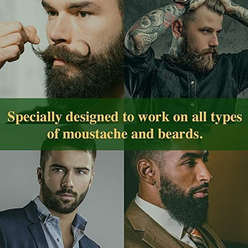 Neutral Moustache Wax Strong Hold 0.5 oz Pack of 4 for Grooming & Styling