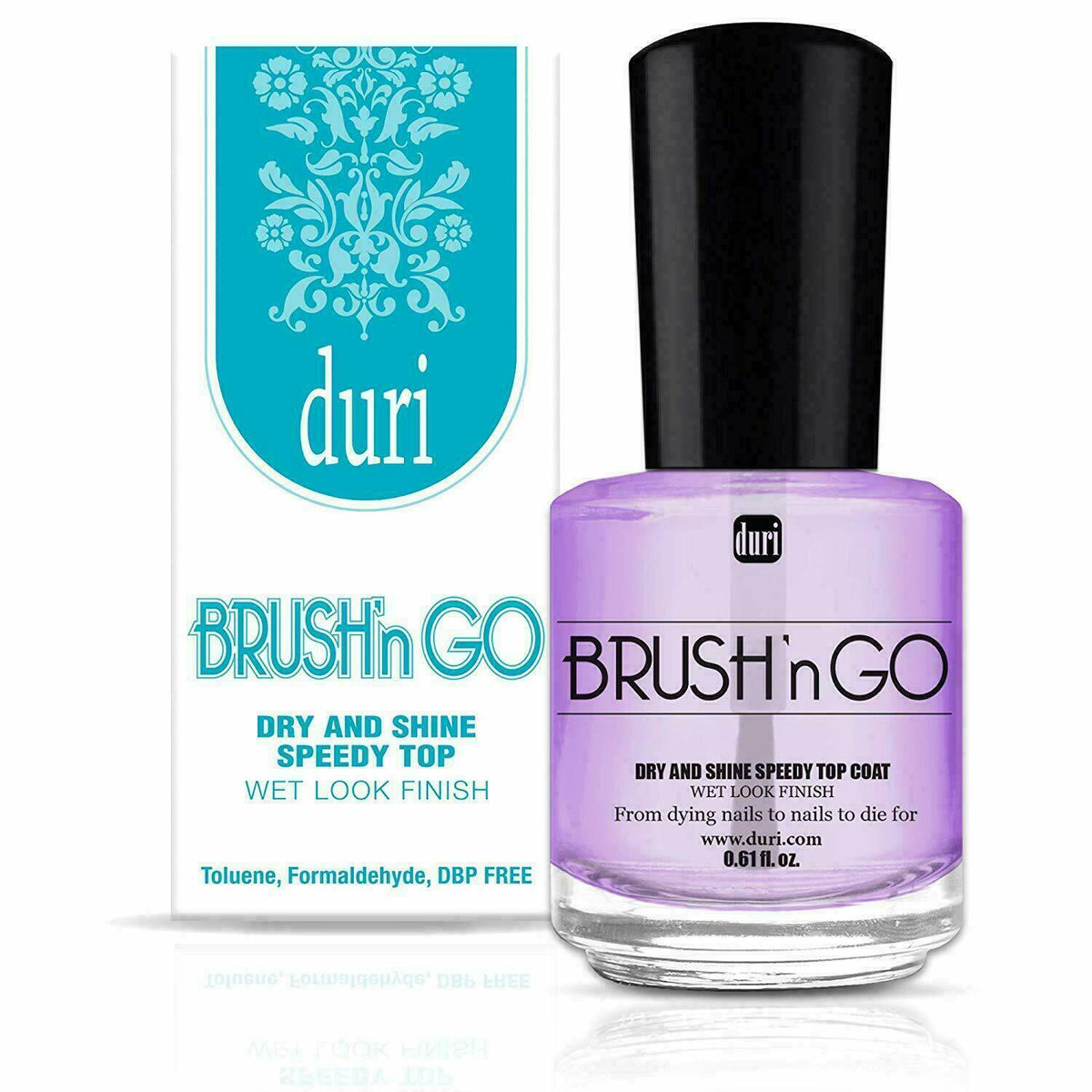 Duri Brush ‘n Go Dry and Shine Top Coat - Fast Drying Nail Finish
