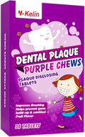 Dental Plaque Disclosing Tablets 36 Count - Color Revealing for Kids & Adults