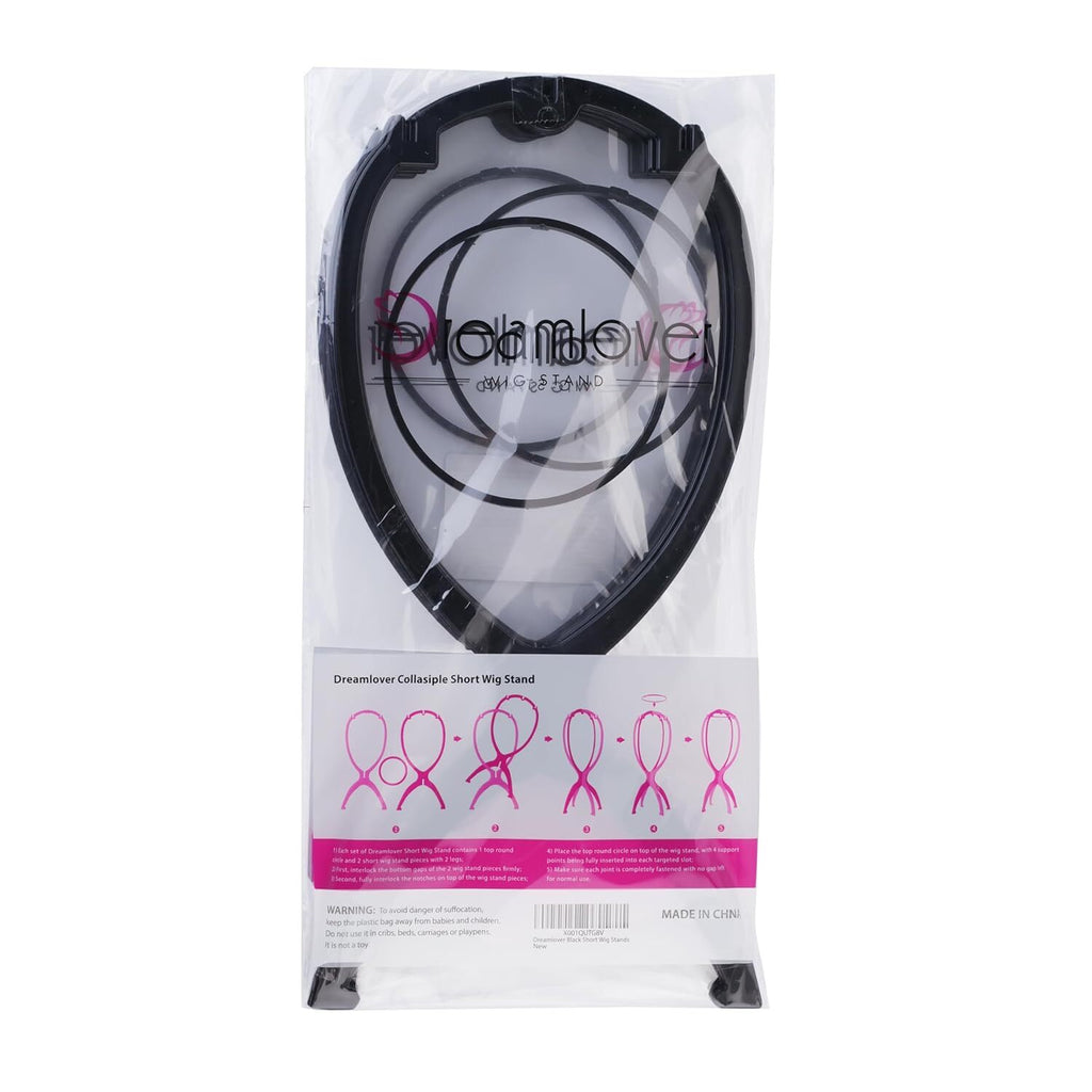 Wig Stand Head Holder for 14.2 Inches - Pack of 3, Black