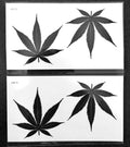 Marijuana Leaf Temporary Tattoos – 4 Assorted Cannabis Leaf Stickers