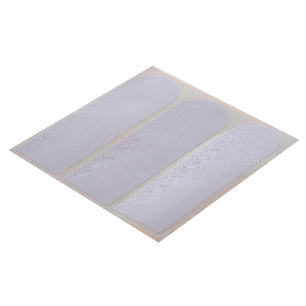 12 Pack French Manicure Nail Tip Guides Stickers - White Plastic, Rounded Edges