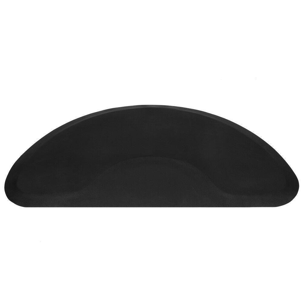 Salon Chair Mat 3x5 Feet Anti-Fatigue Floor Mat for Barber & Salon Chairs - Black Semi Circle