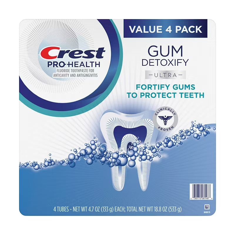 Crest Gum Detoxify Ultra Toothpaste for Gum Health - 4 Pack, 4.7 oz Each