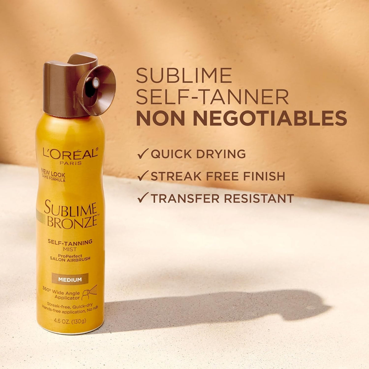 Self Tanning Mist - Medium to Natural Spray Tan, 4.6 Oz, Paraben-Free