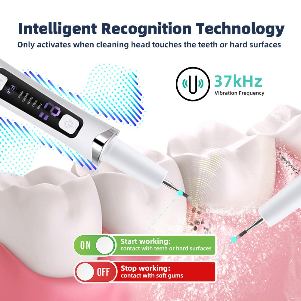 Ultrasonic Tooth Cleaner Tartar Remover with LED Light and Multiple Modes