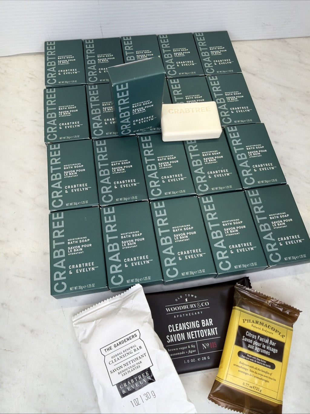 Moisturizing Bath Soap 20 Bars - Gentle Hydrating Cleansing