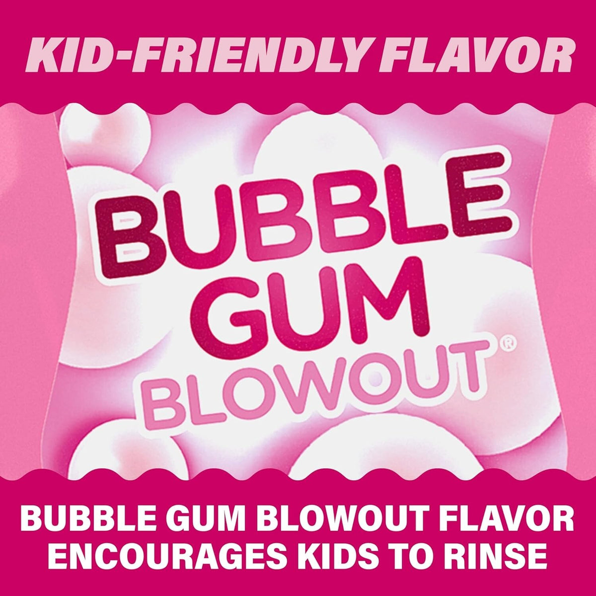 Kids Fluoride Mouthwash Bubblegum Flavor 16.9oz - Cavity Prevention & Fresh Breath