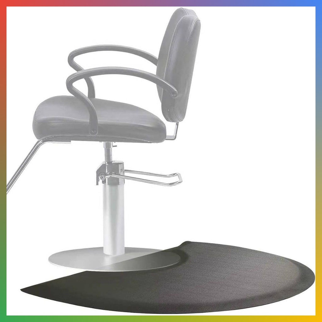 Anti-Fatigue Floor Mat for Salon & Barber Chairs 48x36 Black PVC Foam