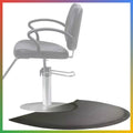 Anti-Fatigue Floor Mat for Salon & Barber Chairs 48x36 Black PVC Foam