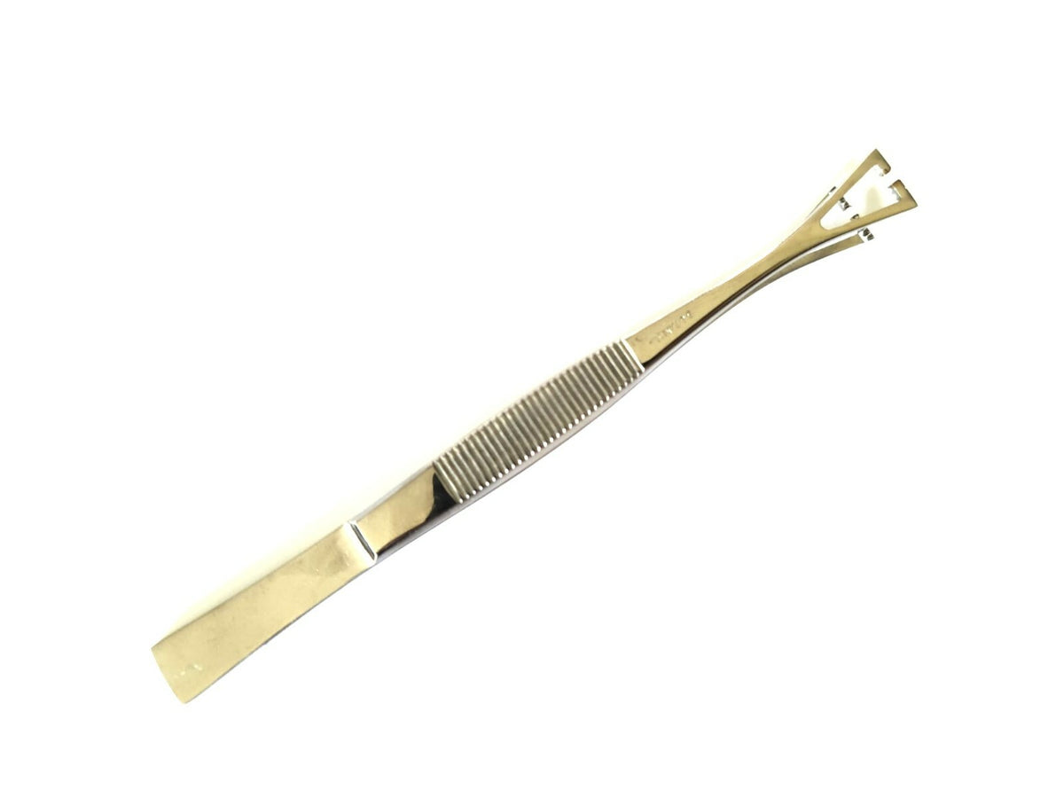 Triangle Tweezers Stainless Steel Piercing Forceps Clamp Tool