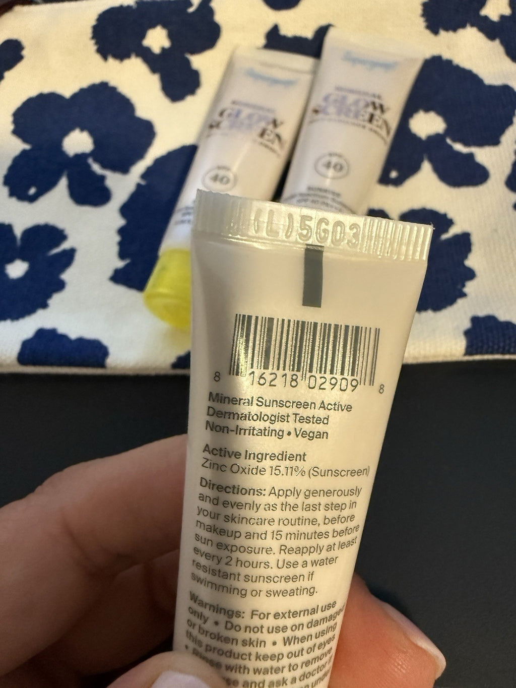 Travel Set with Sunscreen & Makeup Bag - 3 Pack SPF 40 Mineral Sunscreen