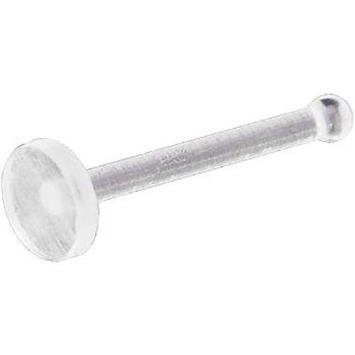 Flat Disc Top Nose Retainer 20G Clear Bio-Flexible 5/16" 8mm