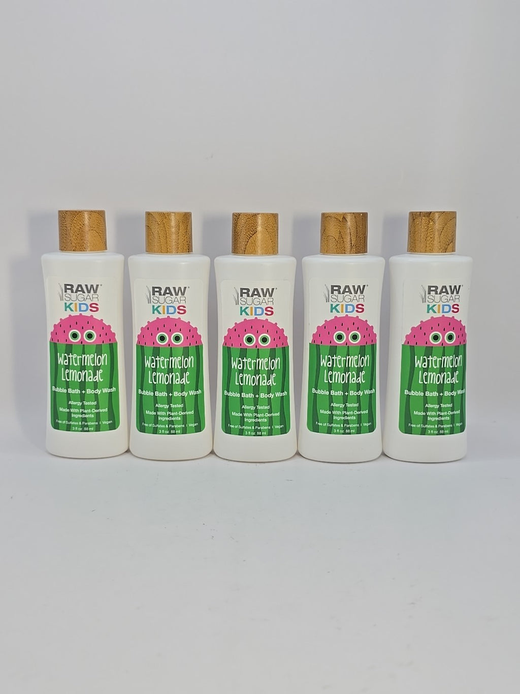 Raw Sugar Kids Watermelon Lemonade Bubble Bath Set - 5 Pack 3 fl oz