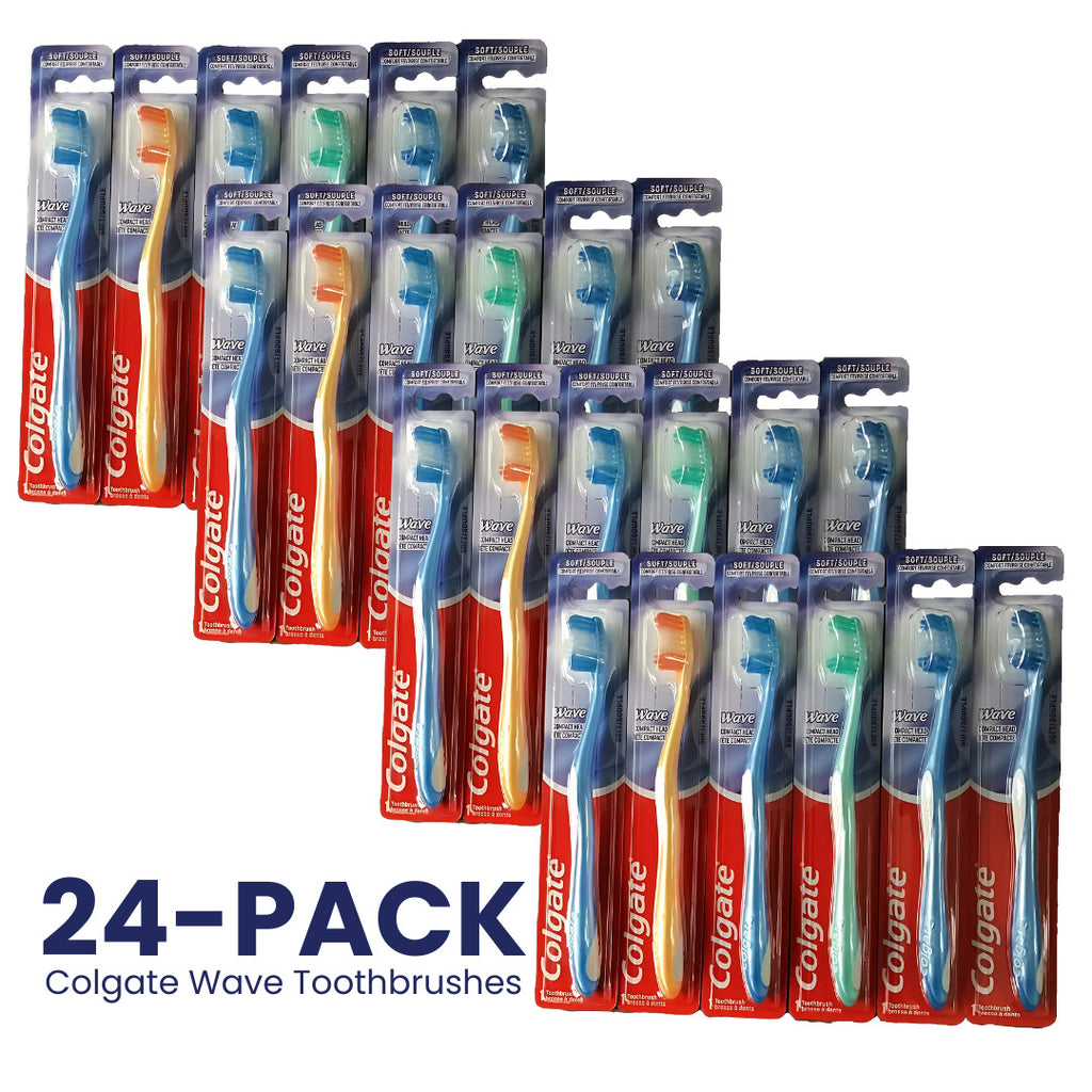 24 Pack Soft Bristle Compact Toothbrushes for Effective Oral Hygiene