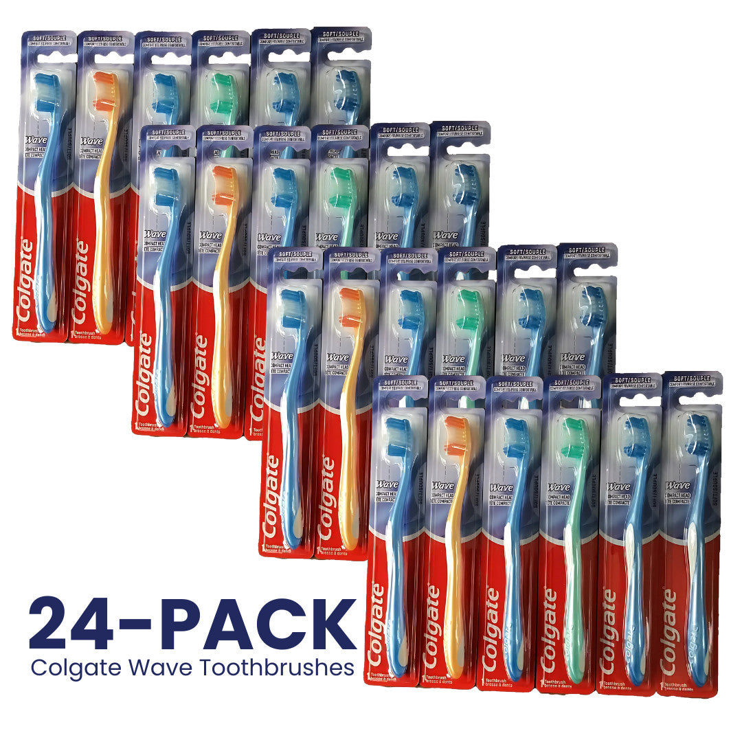 24 Pack Soft Bristle Compact Toothbrushes for Effective Oral Hygiene