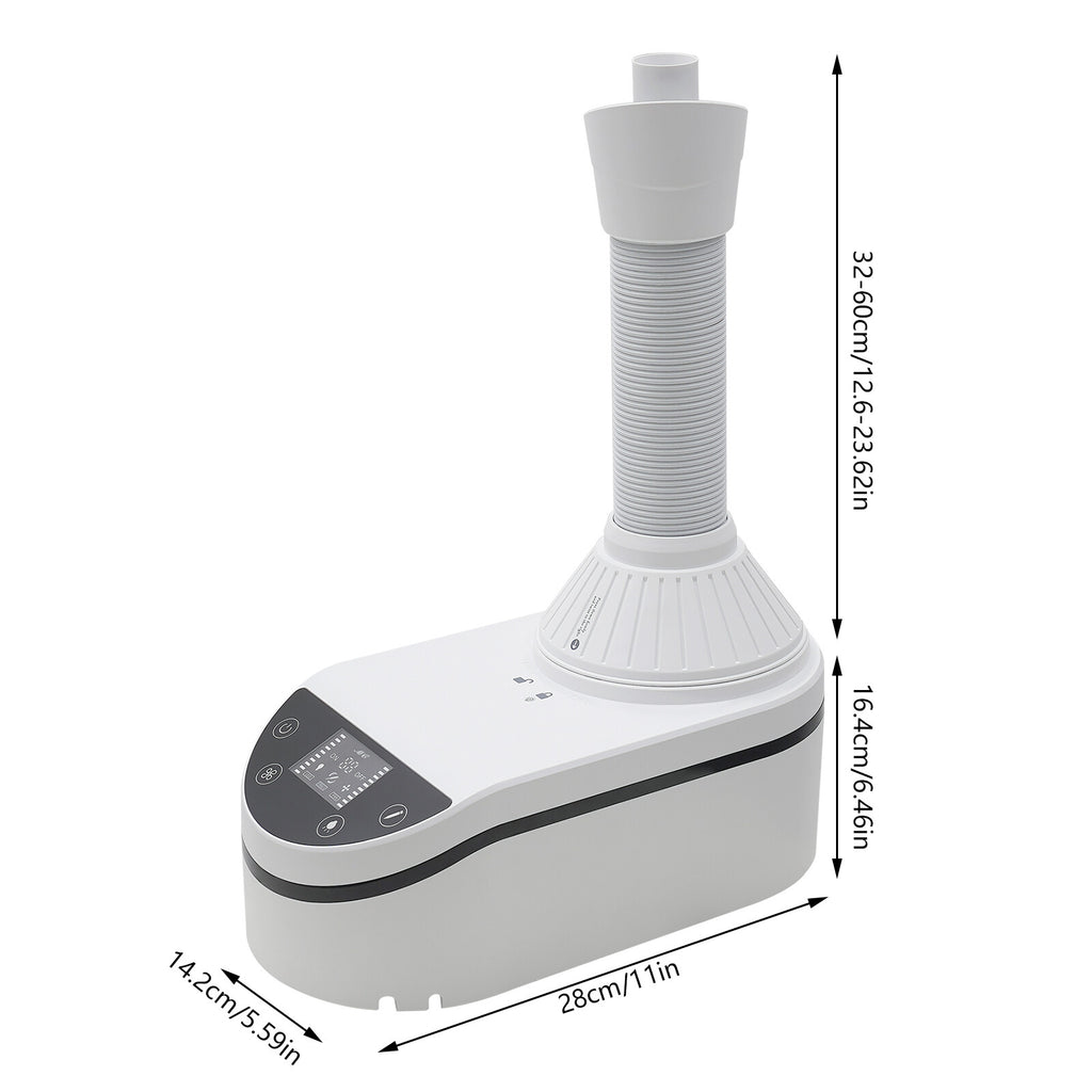230W Tabletop Nail Dust Collector with 360° Rotating Hose & Filter